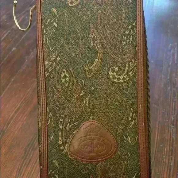 Vintage Number 1 London Paisley Tie Rack Travel Case - Tie Rack - Zip Up- Rare - Picture 2 of 7
